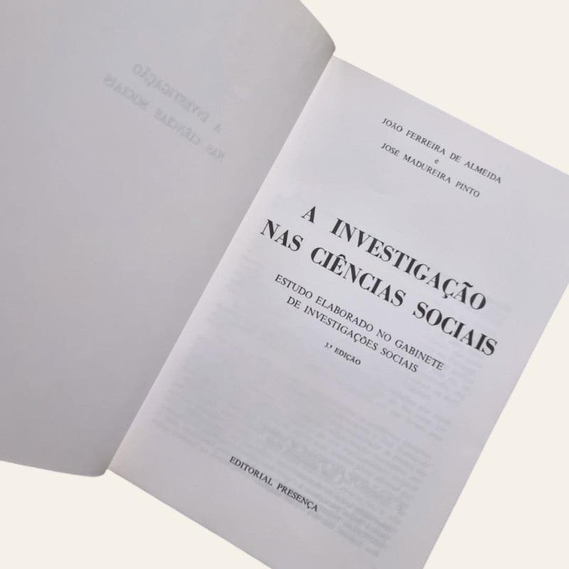 A Investigação nas Ciências Sociais