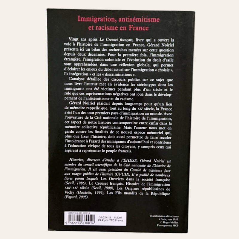 Immigration, antisémitisme et racisme en France