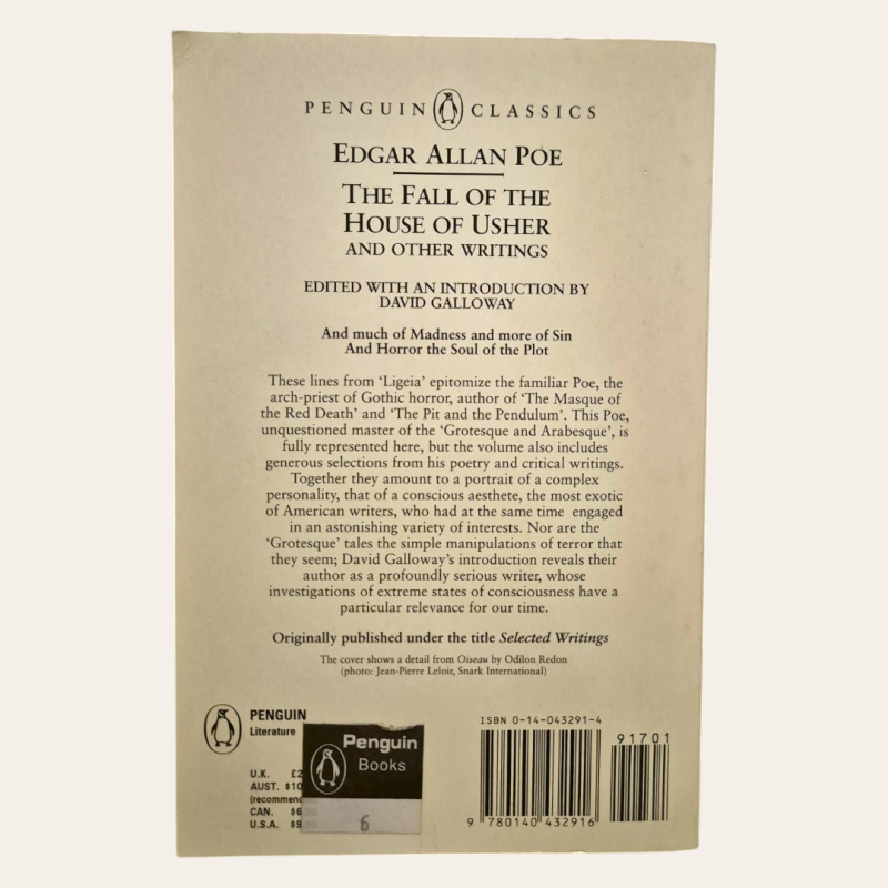 The Fall of the House of Usher and Other Writings: Poems, Tales, Essays, and Reviews