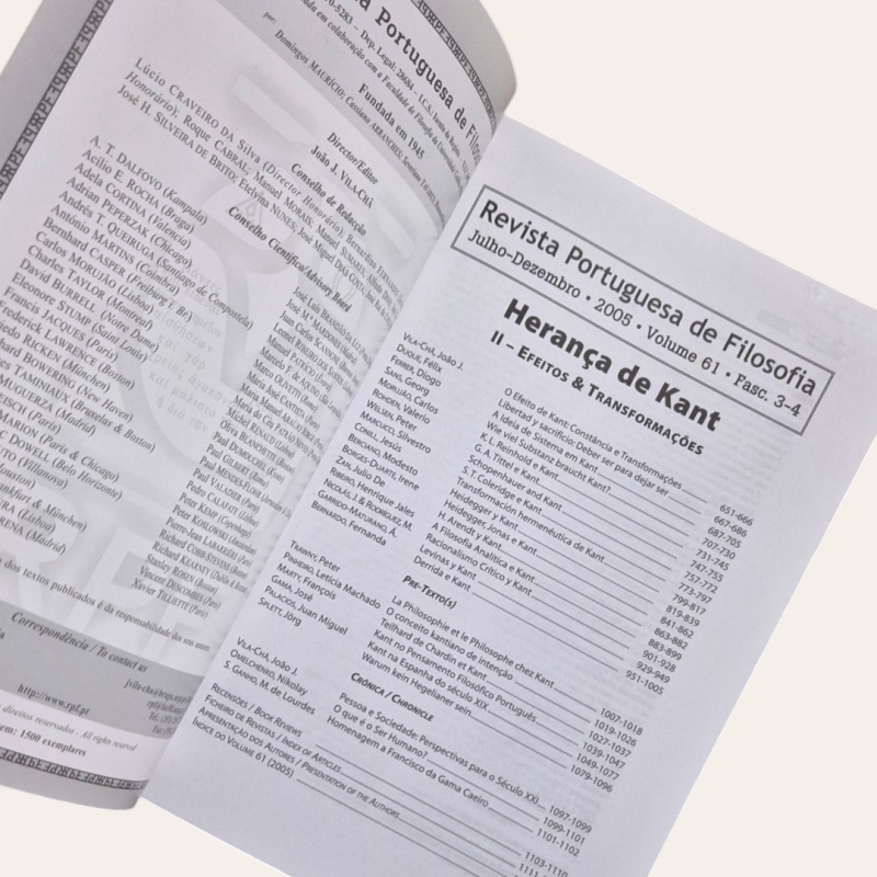Revista Portuguesa de Filosofia - Herança de Kant II Efeitos e Transformações