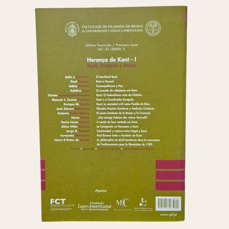 Revista Portuguesa de Filosofia - Herança de Kant II Efeitos e Transformações