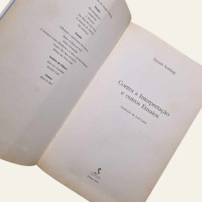 Contra a Interpretação e Outros Ensaios
