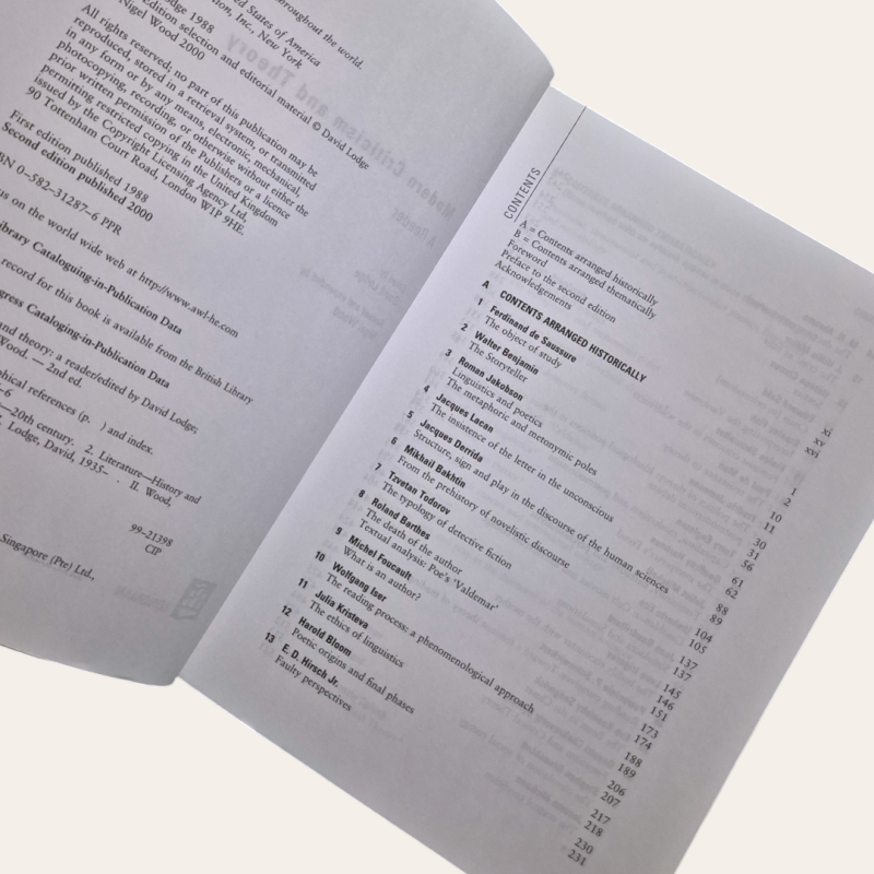 Modern Criticism and Theory