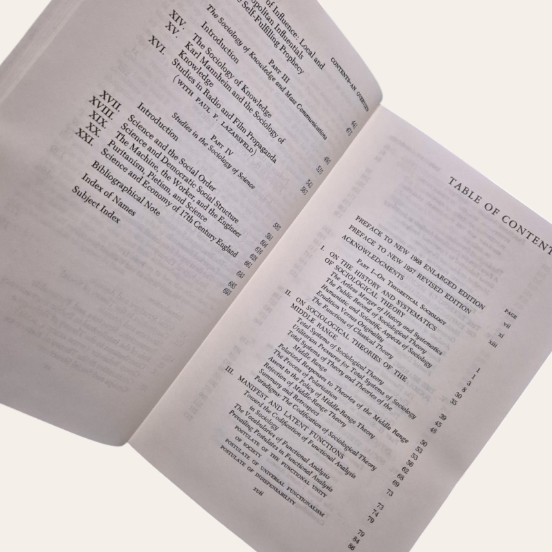 Social Theory and Social Structure