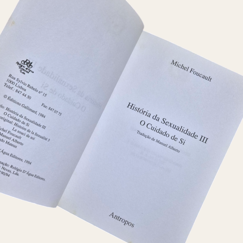 História da Sexualidade - III - O Cuidado de Si