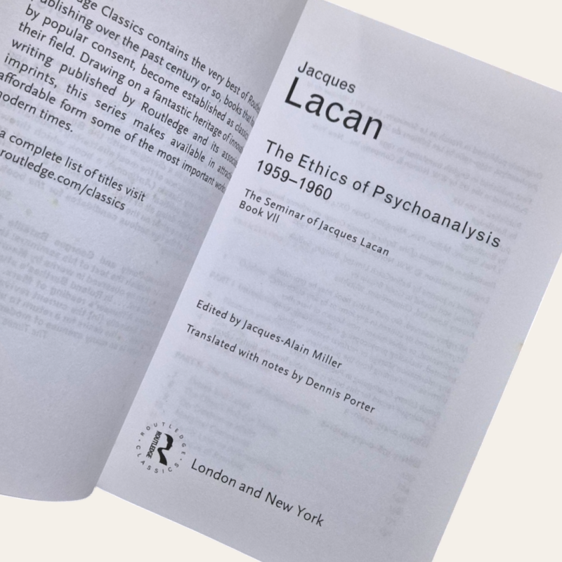 The Ethics of Psychoanalysis