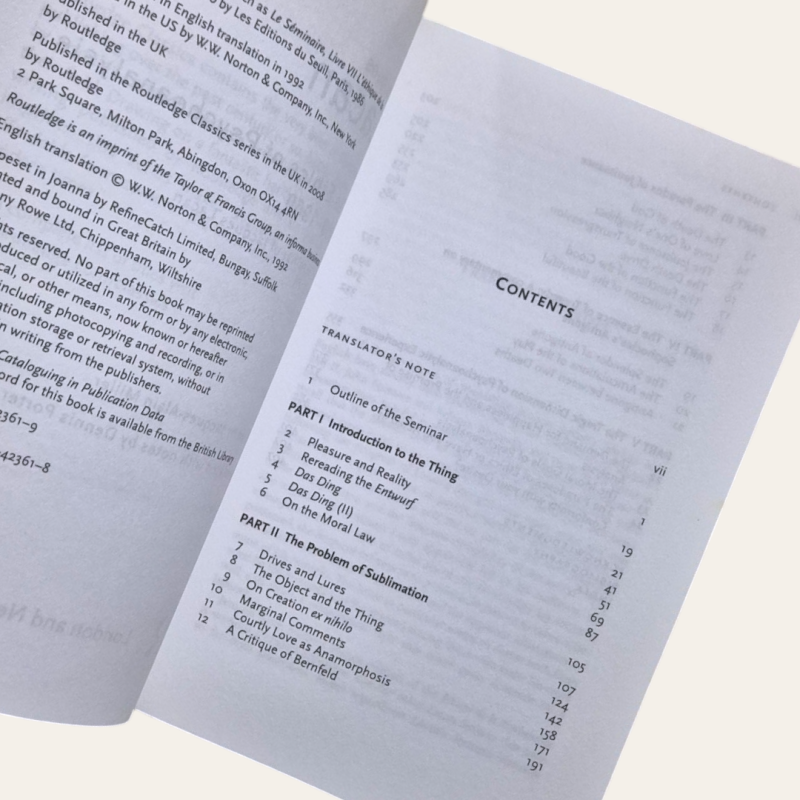 The Ethics of Psychoanalysis