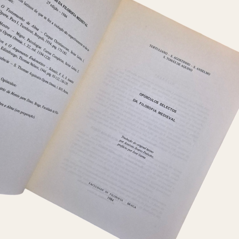 Opúsculos selectos da filosofia medieval