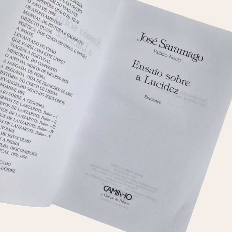 Ensaio sobre a Lucidez - Primeira edição