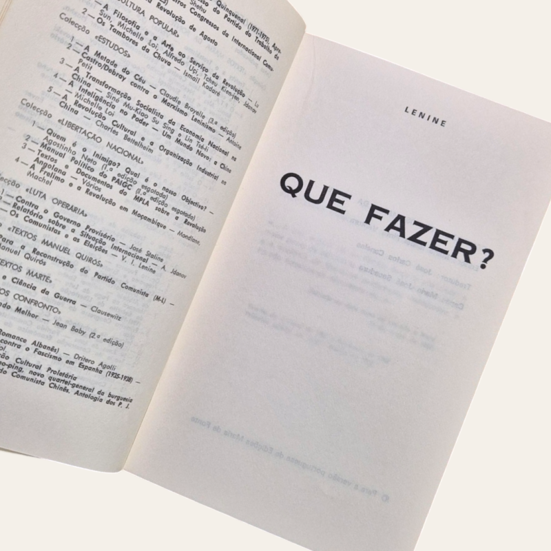 Que Fazer?