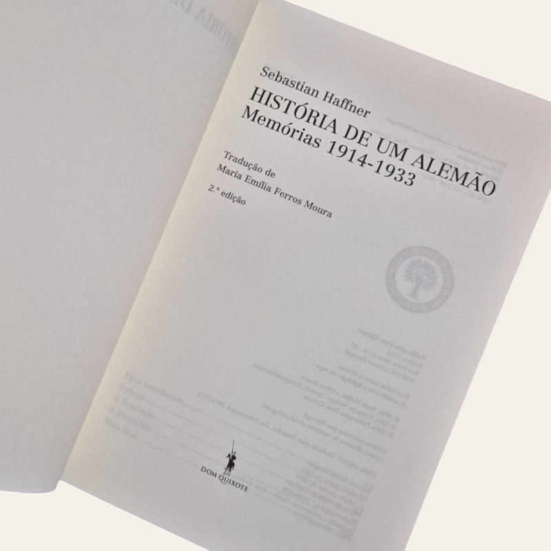 História de um Alemão - Memórias 1914 - 1933