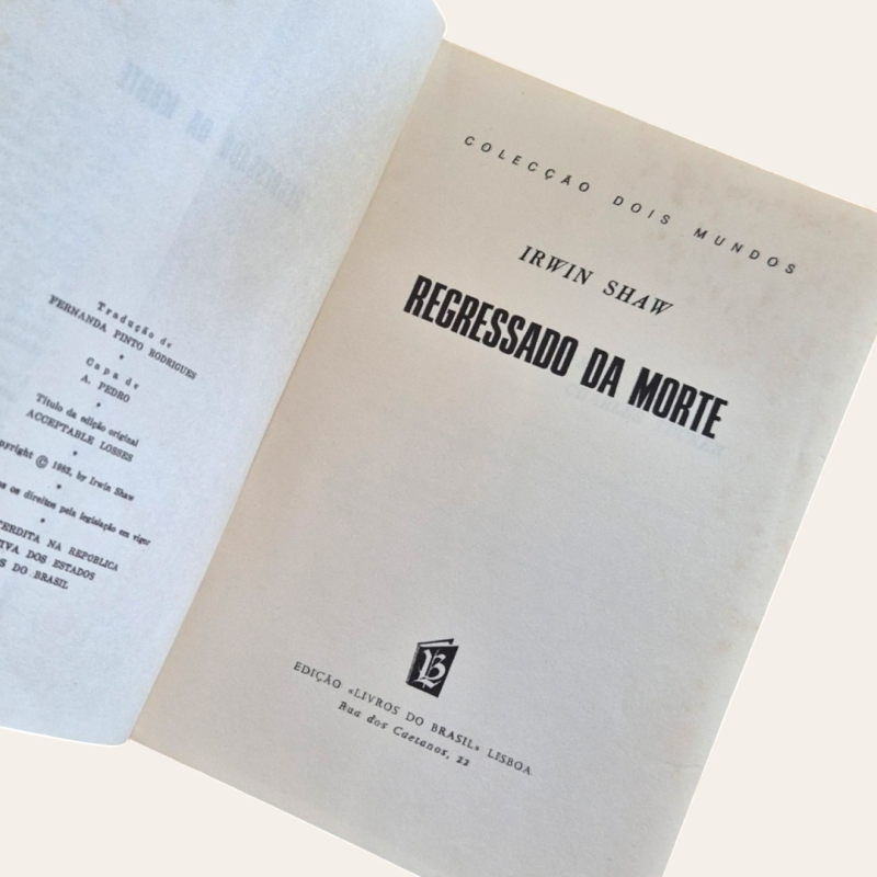 Regressado da Morte - Irwin Shaw