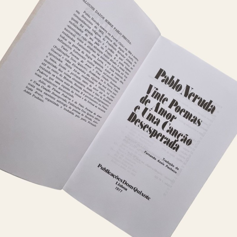 Vinte Poemas de Amor e Uma Canção Desesperada