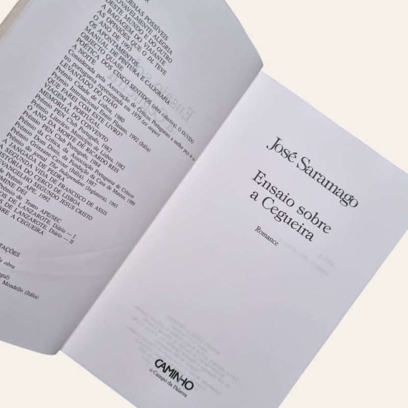 Ensaio Sobre a Cegueira - Primeira Edição