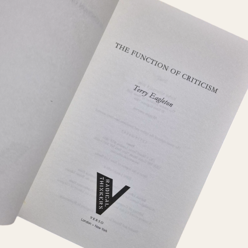 The Function of Criticism